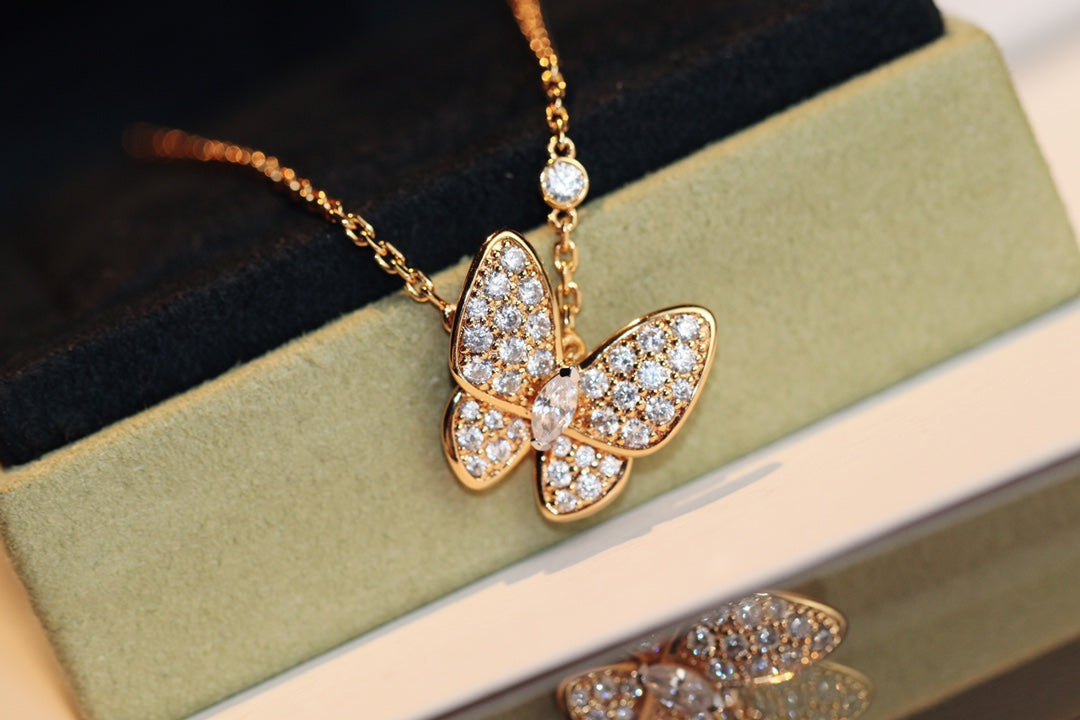 [⭐Luxery]BUTTERFLY DIAMOND NECKLACE
