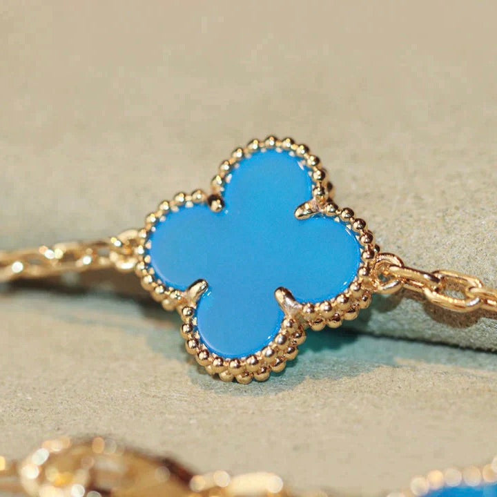[⭐Luxery]CLOVER 20 MOTIFS TURQUOISE GOLD