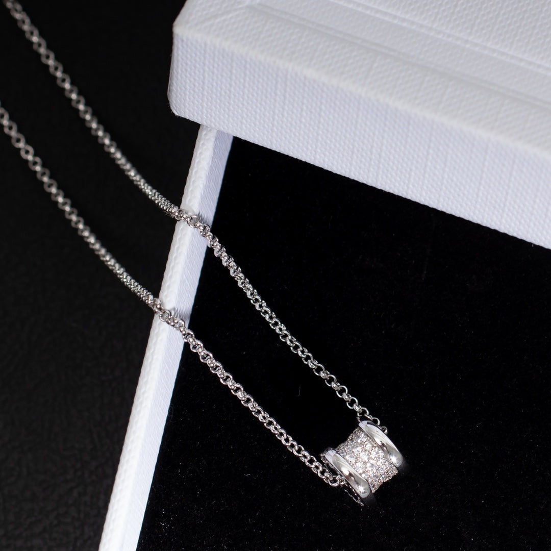 [⭐Luxery]ZERO 1 SILVER DIAMOND NECKLACE