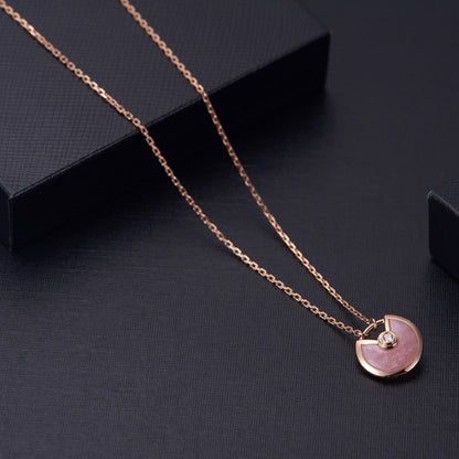 [⭐Luxery]AMULETTE ROSE GOLD PINK MOP NECKLACE