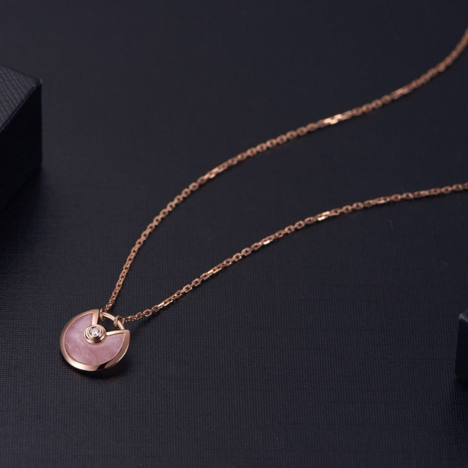 [⭐Luxery]AMULETTE ROSE GOLD PINK MOP NECKLACE