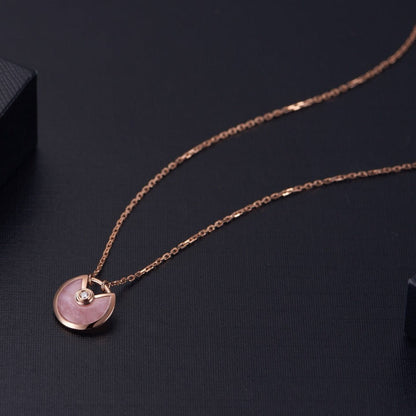 [⭐Luxery]AMULETTE ROSE GOLD PINK MOP NECKLACE