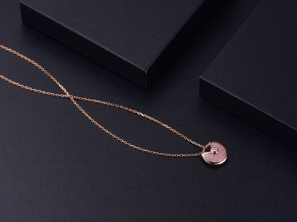 [⭐Luxery]AMULETTE ROSE GOLD PINK MOP NECKLACE