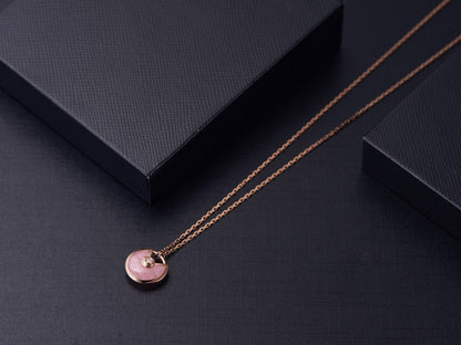 [⭐Luxery]AMULETTE ROSE GOLD PINK MOP NECKLACE