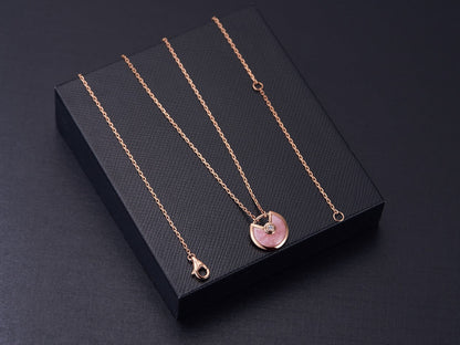 [⭐Luxery]AMULETTE ROSE GOLD PINK MOP NECKLACE