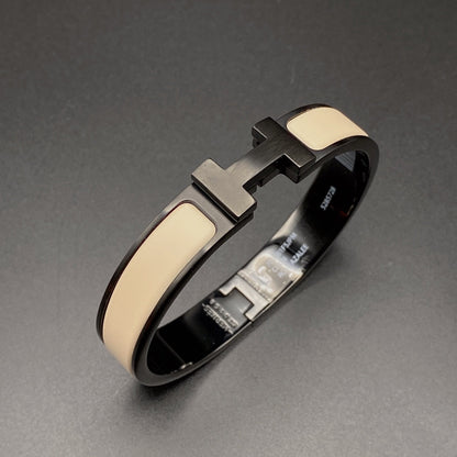 [⭐Luxery]H BRACELET 12MM BLACK BEIGE CERAMIC