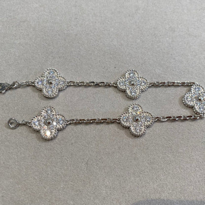 [⭐Luxery] CLOVER 5 MOTIF FULL DIAMOND BRACELET COLLECTION