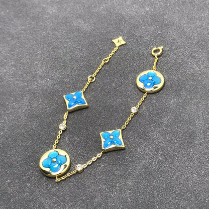 [⭐Luxery]STAR AND SUN TURQUOISE 4 MOTIFS 3 DIAMONDS