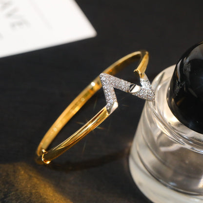 [⭐Luxery]VOLTE UPSITE DOWN GOLD DIAMOND BRACELET