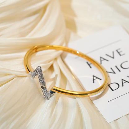 [⭐Luxery]VOLTE UPSITE DOWN GOLD DIAMOND BRACELET