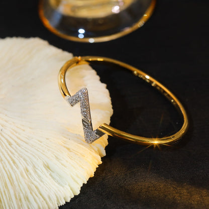 [⭐Luxery]VOLTE UPSITE DOWN GOLD DIAMOND BRACELET