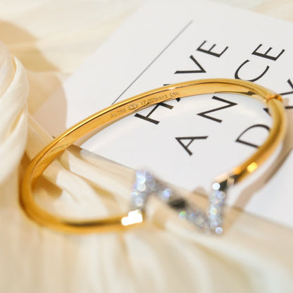 [⭐Luxery]VOLTE UPSITE DOWN GOLD DIAMOND BRACELET