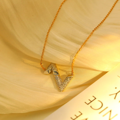 [⭐Luxery]VOLT SILVER DIAMOND PEDANT NECKLACE