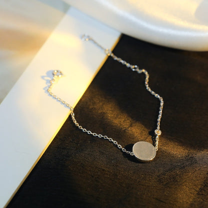 [⭐Luxery]SUN MOTIF PINK MOP SILVER BRACELET