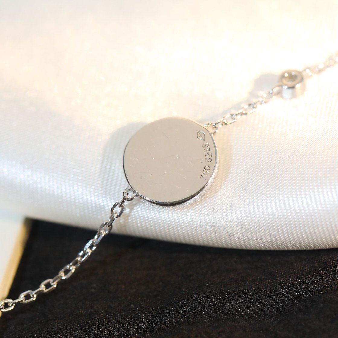 [⭐Luxery]SUN MOTIF PINK MOP SILVER BRACELET
