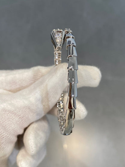 [⭐Luxery]SERPENTI BRACELET DIAMONDS SILVER