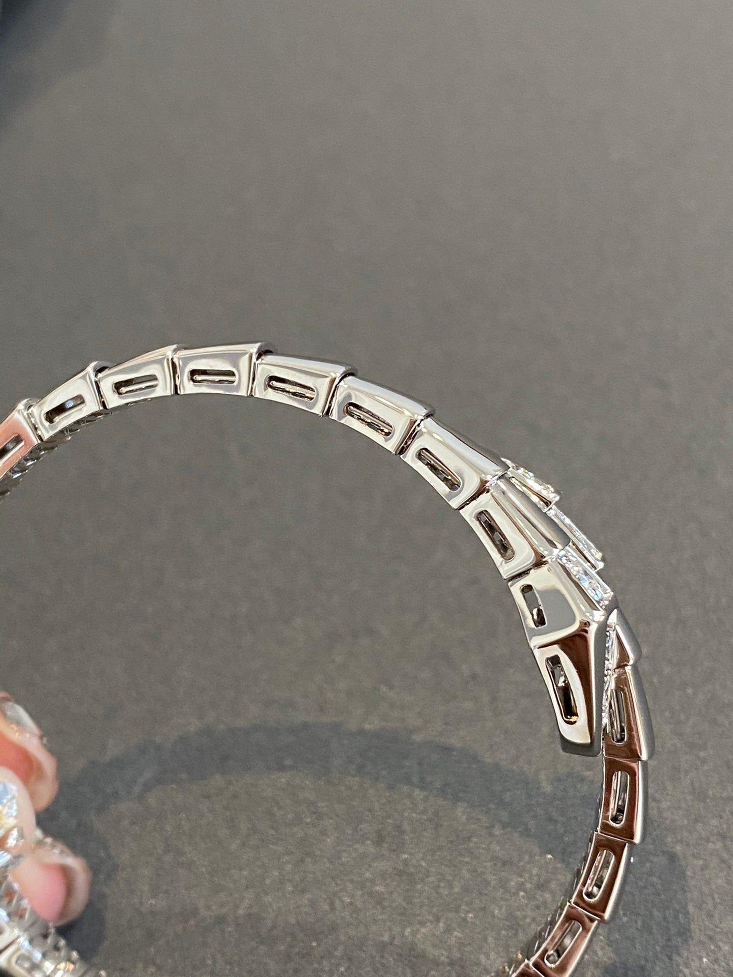 [⭐Luxery]SERPENTI BRACELET DIAMONDS SILVER