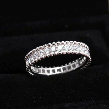 [⭐Luxery]PERLEE DIAMOND SILVER RING
