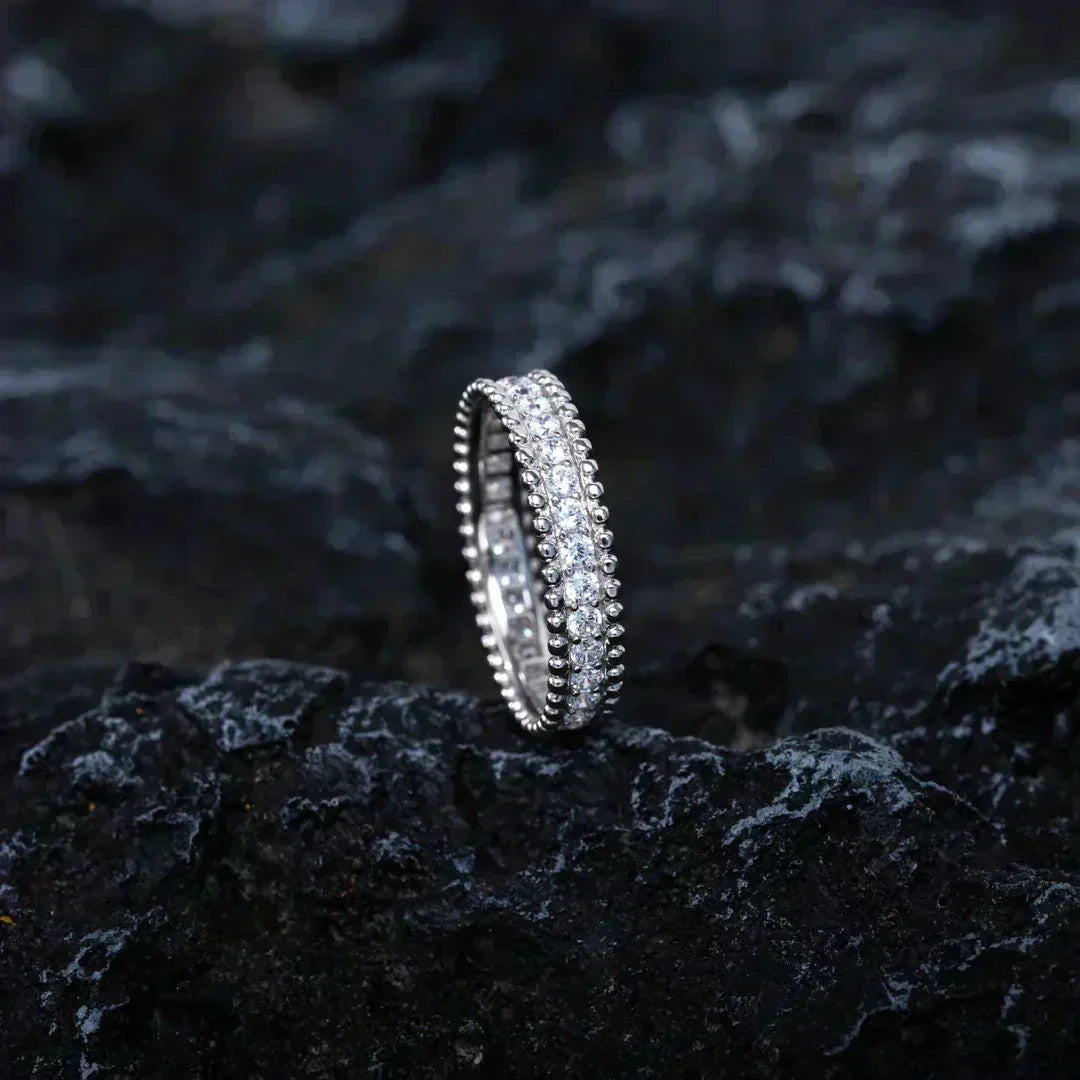 [⭐Luxery]PERLEE DIAMOND SILVER RING