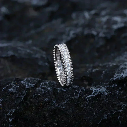 [⭐Luxery]PERLEE DIAMOND SILVER RING