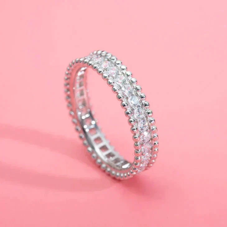 [⭐Luxery]PERLEE DIAMOND SILVER RING