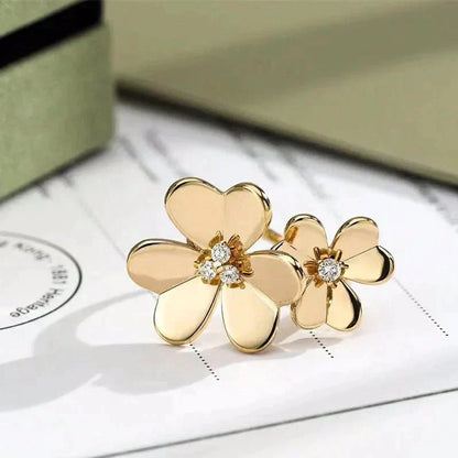 [⭐Luxery]CLOVER COMOS GOLD DIAMOND RING