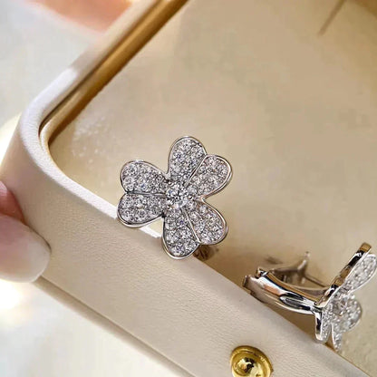 [⭐Luxery]CLOVER COMOS DIAMOND EARRINGS SILVER