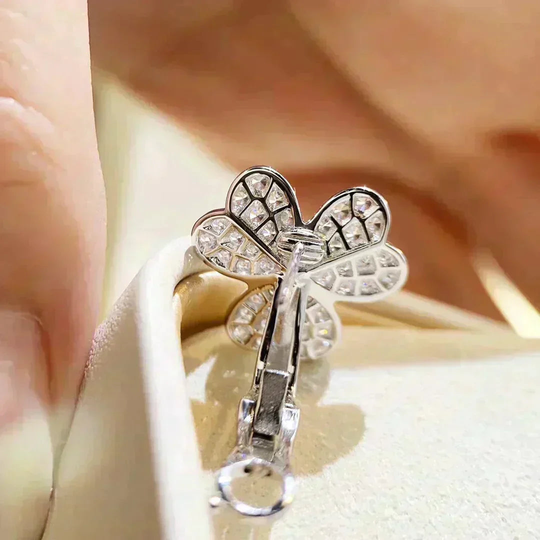 [⭐Luxery]CLOVER COMOS DIAMOND EARRINGS SILVER