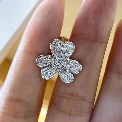 [⭐Luxery]CLOVER COMOS DIAMOND EARRINGS SILVER
