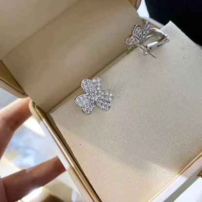 [⭐Luxery]CLOVER COMOS DIAMOND EARRINGS SILVER