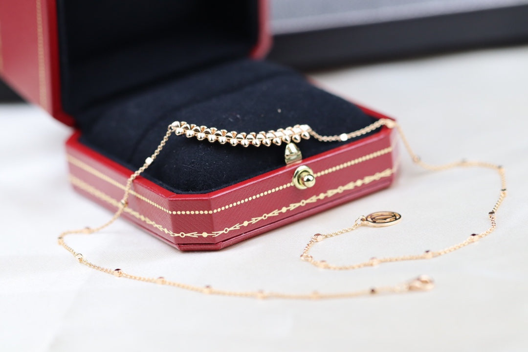 [⭐Luxery]CLASH PINK GOLD NECKLACE