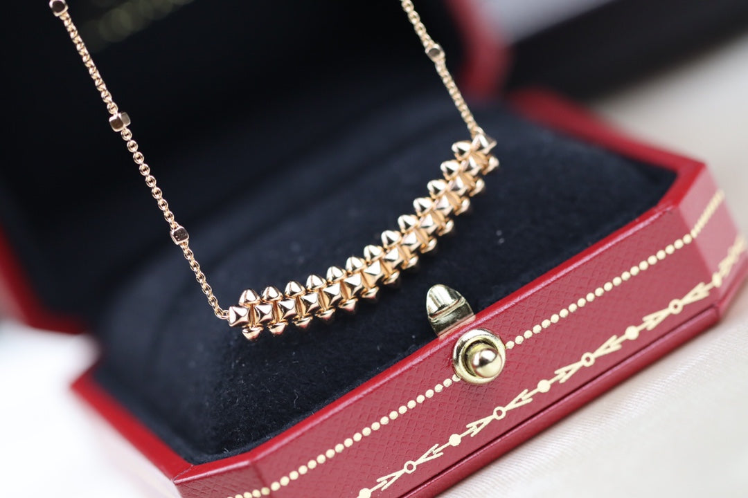 [⭐Luxery]CLASH PINK GOLD NECKLACE