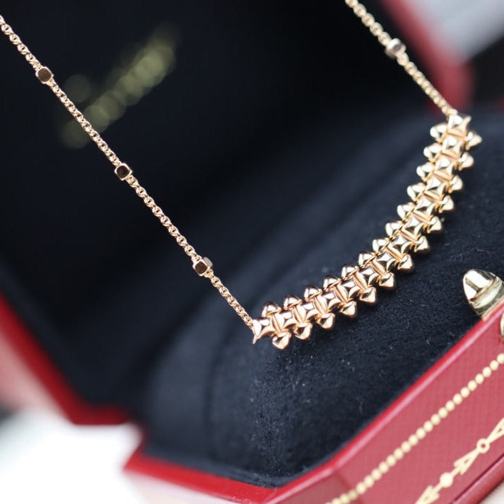 [⭐Luxery]CLASH PINK GOLD NECKLACE