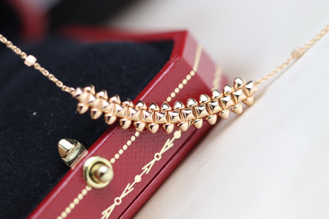 [⭐Luxery]CLASH PINK GOLD NECKLACE