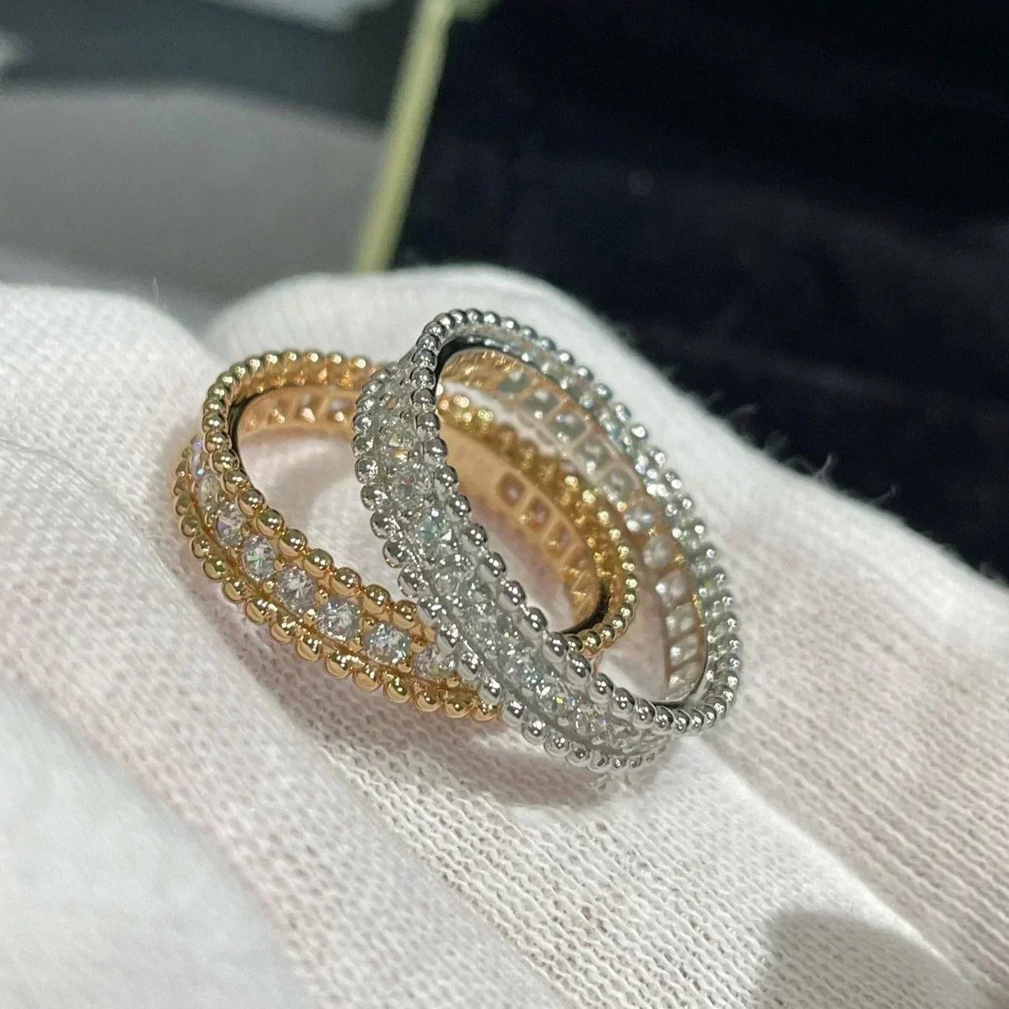 [⭐Luxery]PERLEE DIAMOND ROSE GOLD RING