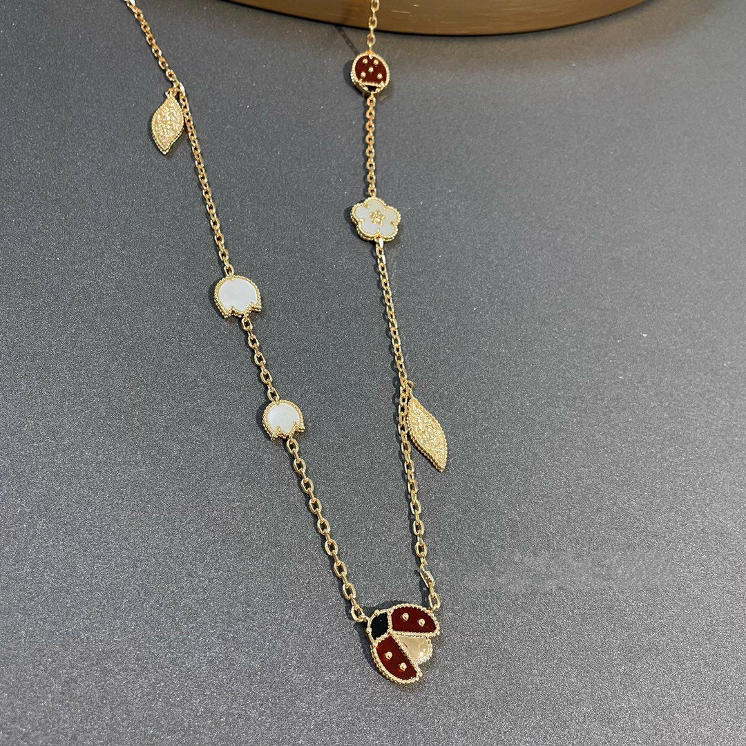 [⭐Luxery]LUCKY SPRING 15 MOTIFS GOLD NECKLACE