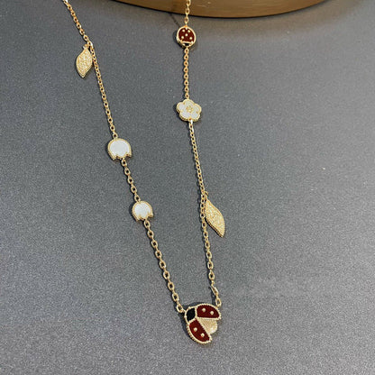 [⭐Luxery]LUCKY SPRING 15 MOTIFS GOLD NECKLACE