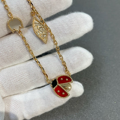 [⭐Luxery]LUCKY SPRING 15 MOTIFS GOLD NECKLACE