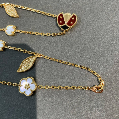 [⭐Luxery]LUCKY SPRING 15 MOTIFS GOLD NECKLACE