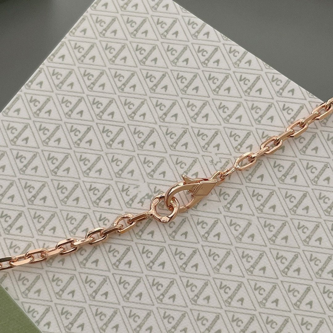 [⭐Luxery]LUCKY SPRING 15 MOTIFS ROSE GOLD NECKLACE