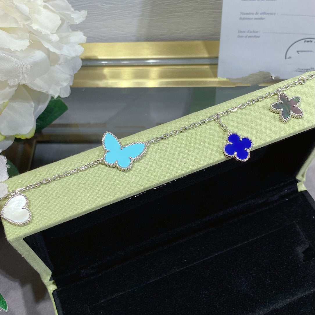 [⭐Luxery]LUCKY SPRING SILVER BRACELET 4 MOTIF
