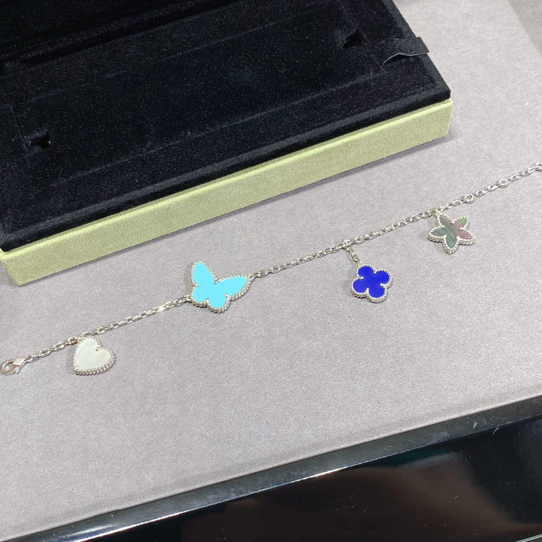 [⭐Luxery]LUCKY SPRING SILVER BRACELET 4 MOTIF