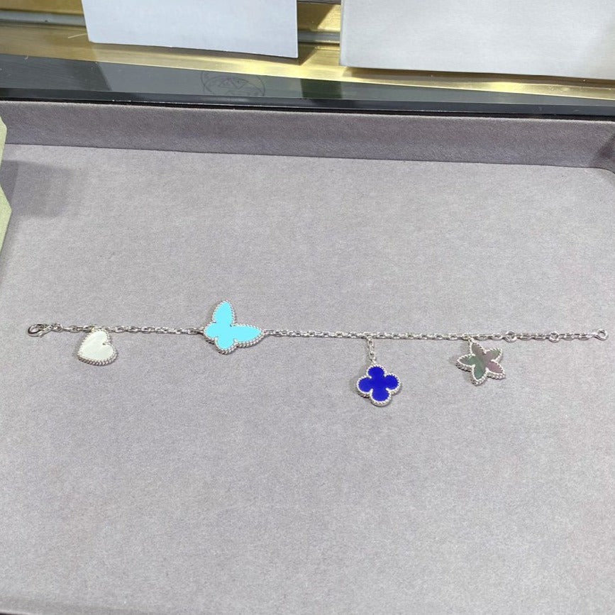 [⭐Luxery]LUCKY SPRING SILVER BRACELET 4 MOTIF