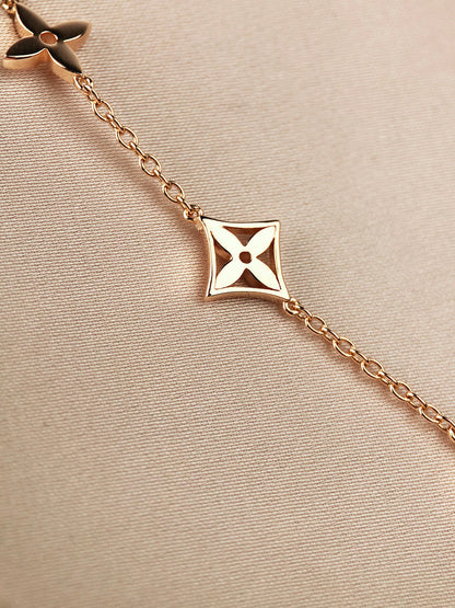 [⭐Luxery]STAR AND SUN 7 MOTIFS GOLD BRACELET