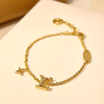 [⭐Luxery]LOGO STAR MOTIF GOLD BRACELET