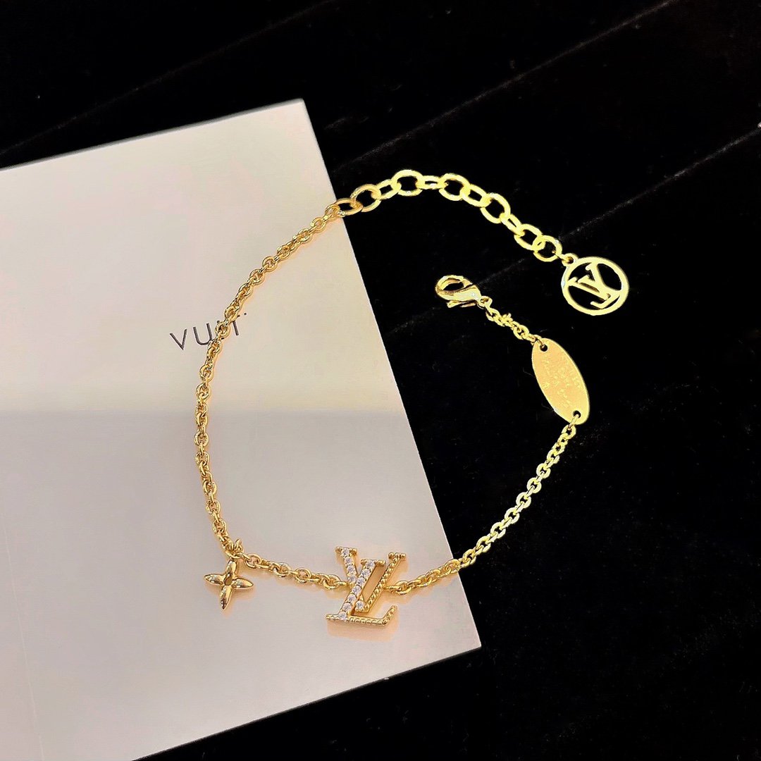 [⭐Luxery]LOGO STAR MOTIF GOLD BRACELET