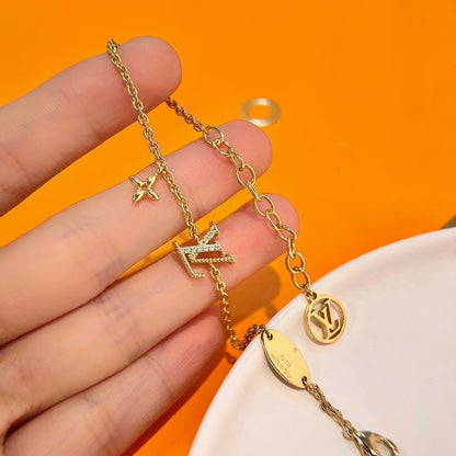 [⭐Luxery]LOGO STAR MOTIF GOLD BRACELET