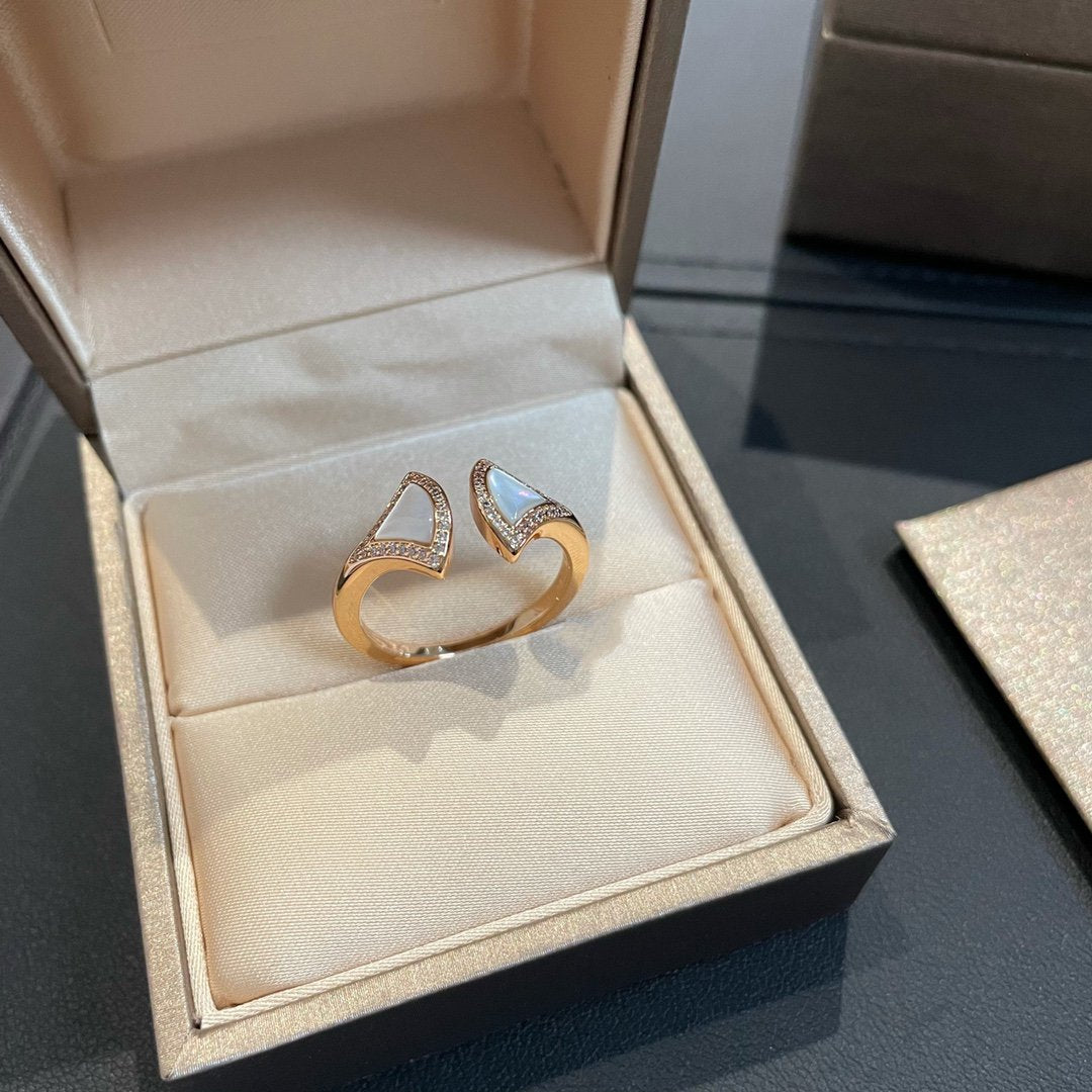 [⭐Luxery]DREAM MOP DIAMOND OPEN RING