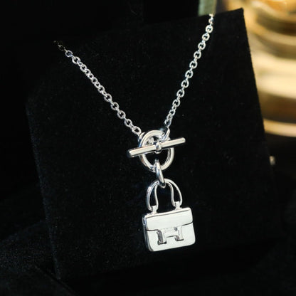 [⭐Luxery]POP H PEDANT SILVER NECKLACE