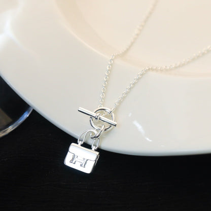 [⭐Luxery]POP H PEDANT SILVER NECKLACE